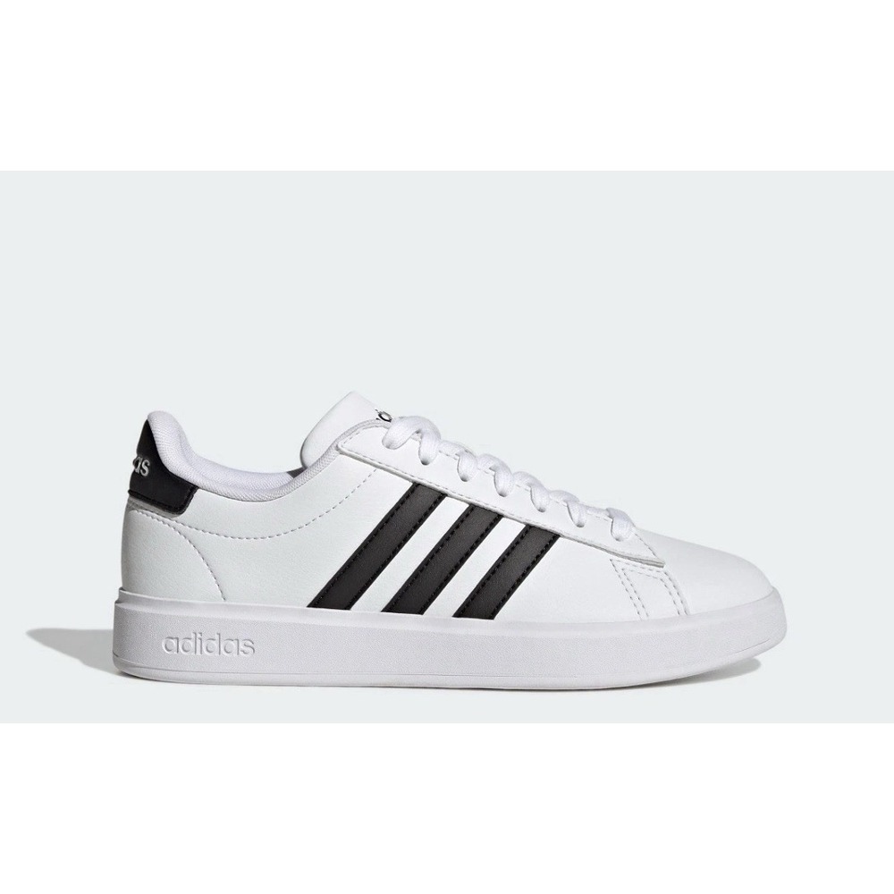 Adidas Grand Court 2.0 White Black Athletic Sneaker Shoes GW9214 Women's Sz 9